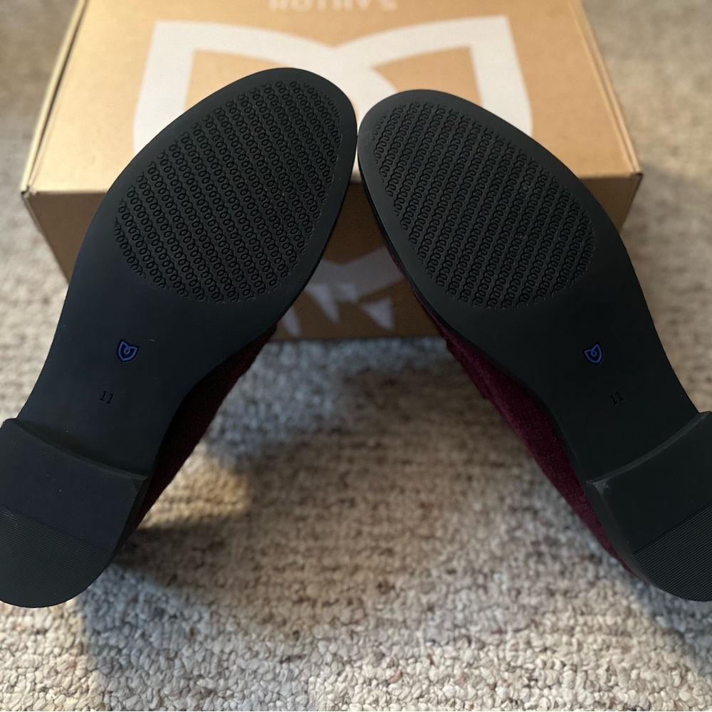 Rothy’s Revelvet Penny Loafer Syrah Size 11 New With Box - Picture 7 of 10